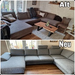 Xl Wohnlandschaft komplett neu bezogen und Aufgepolstert