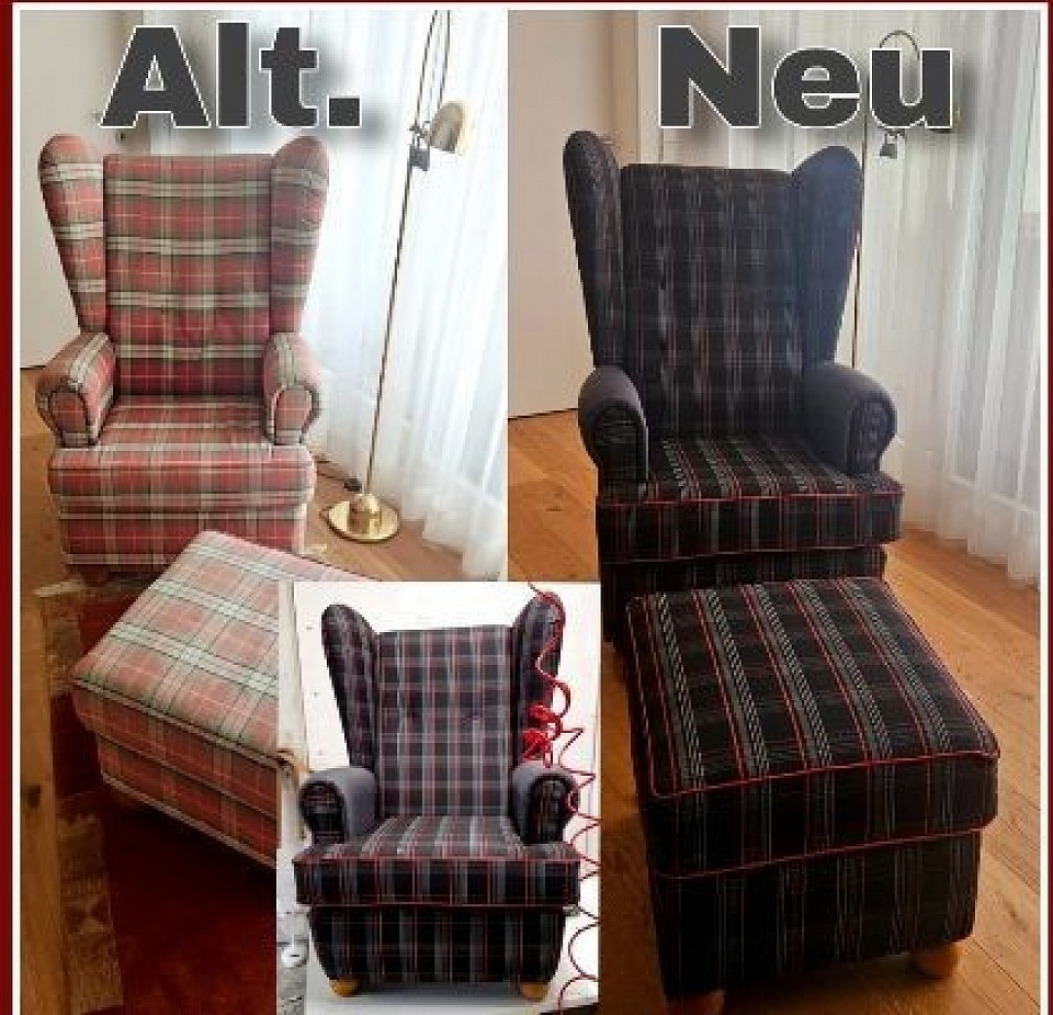 Federn Reparatur-Neupolsterung +Neubezug der Sitzflächen